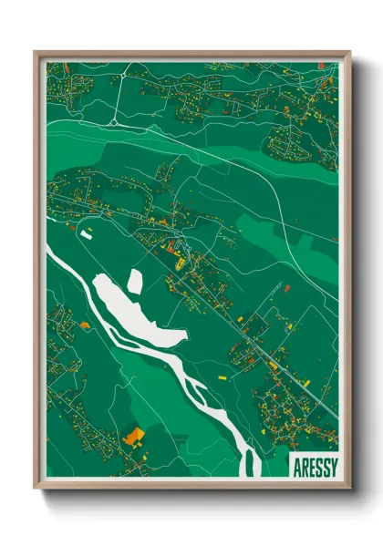 Une affiche de carte sur Aressy