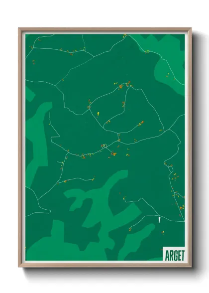 Une affiche de carte sur Arget