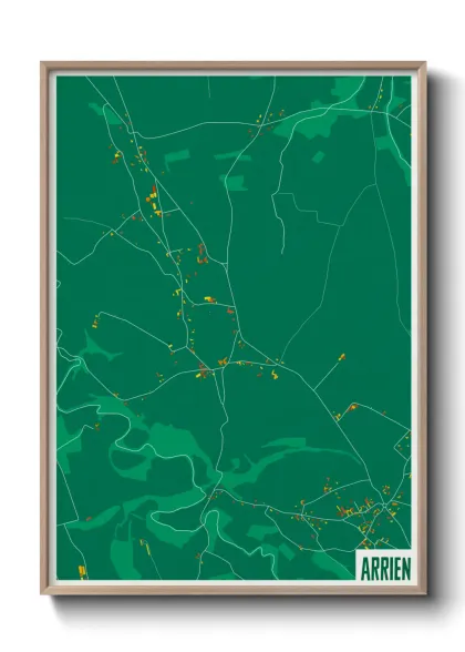 Une affiche de carte sur Arrien