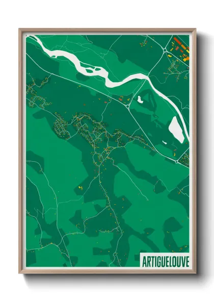 Une affiche de carte sur Artiguelouve