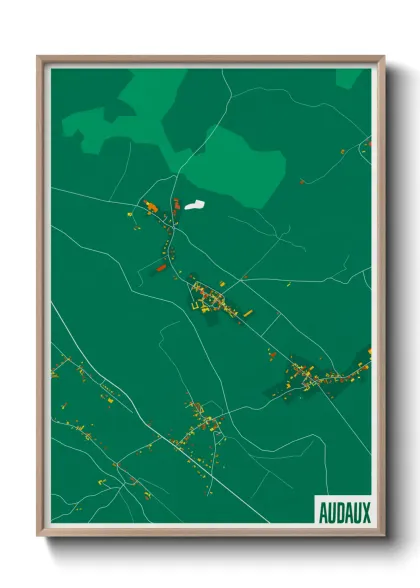 Une affiche de carte sur Audaux
