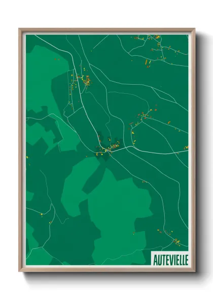 Une affiche de carte sur Autevielle