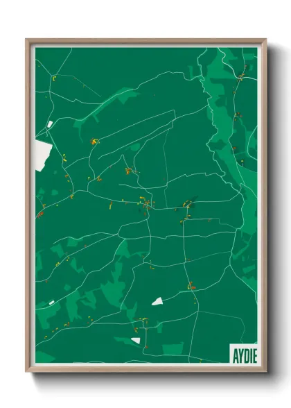 Une affiche de carte sur Aydie