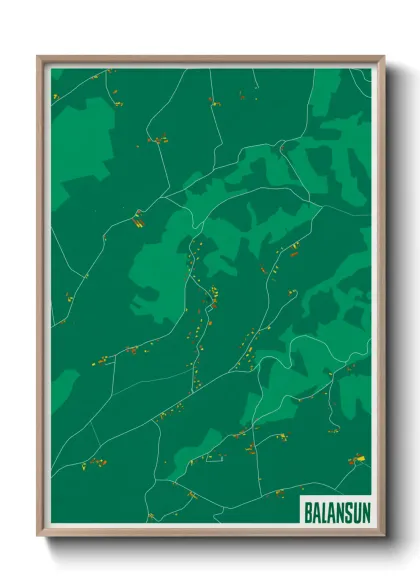 Une affiche de carte sur Balansun