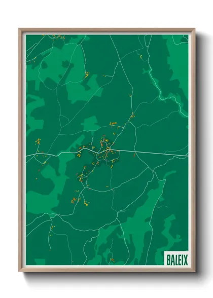 Une affiche de carte sur Baleix