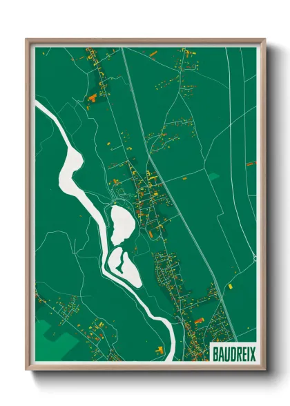 Une affiche de carte sur Baudreix