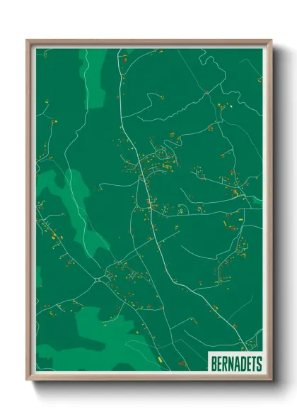 Une affiche de carte sur Bernadets