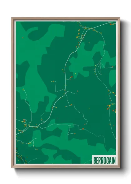 Une affiche de carte sur Berrogain