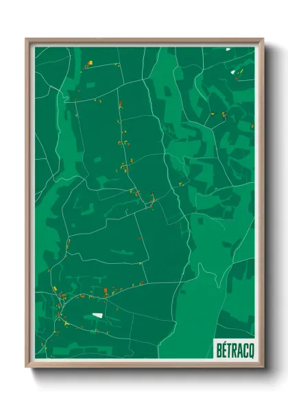 Une affiche de carte sur Bétracq