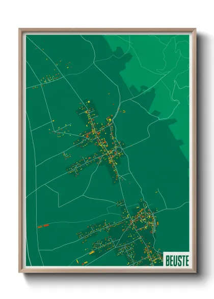 Une affiche de carte sur Beuste