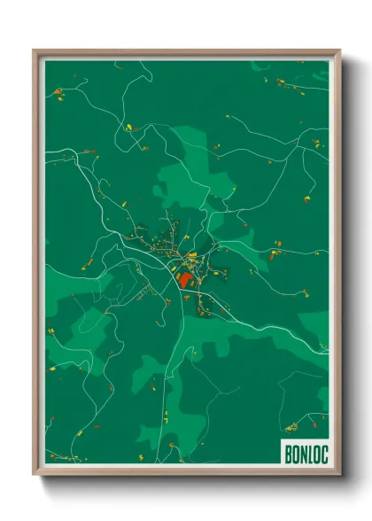 Une affiche de carte sur Bonloc