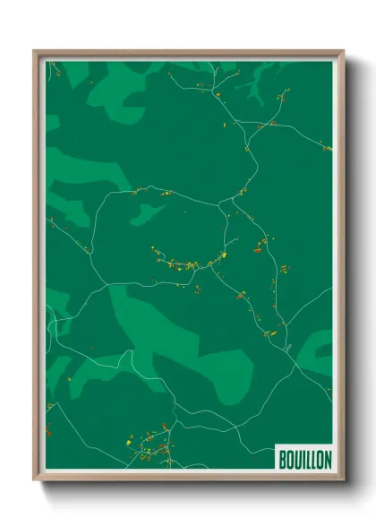 Une affiche de carte sur Bouillon
