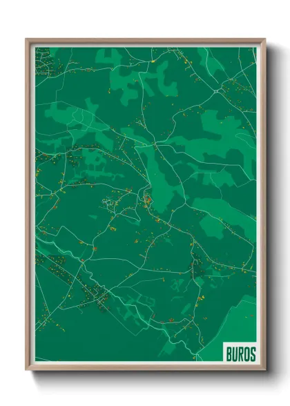 Une affiche de carte sur Buros