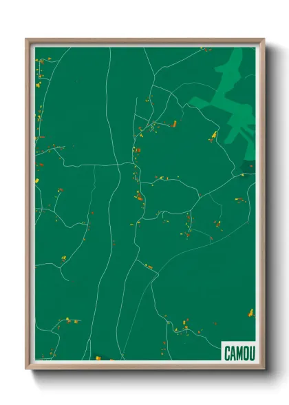 Une affiche de carte sur Camou