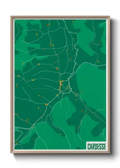 Une affiche de carte sur Cardesse