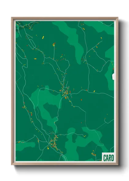 Une affiche de carte sur Caro