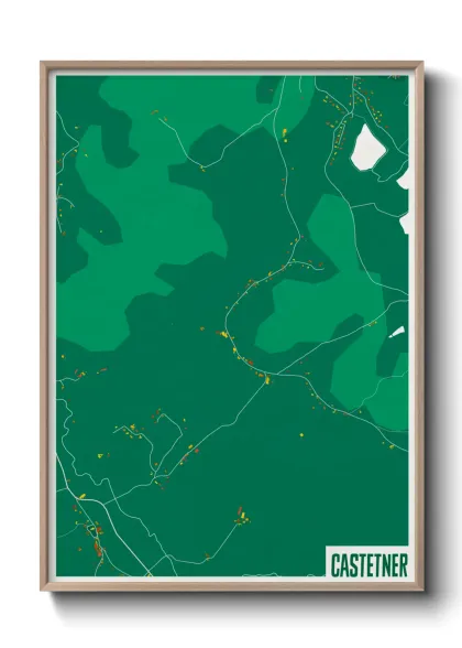 Une affiche de carte sur Castetner