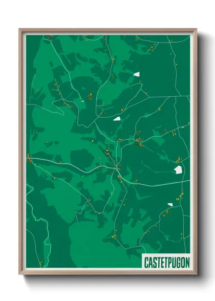 Une affiche de carte sur Castetpugon