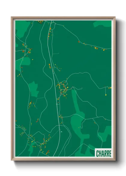 Une affiche de carte sur Charre