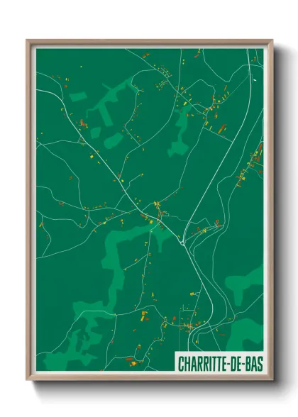 Une affiche de carte sur Charritte-de-Bas