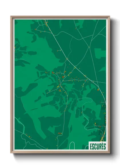 Une affiche de carte sur Escurès