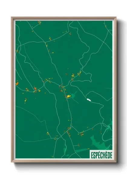 Une affiche de carte sur Espéchède