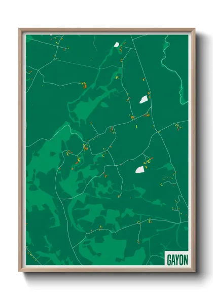 Une affiche de carte sur Gayon