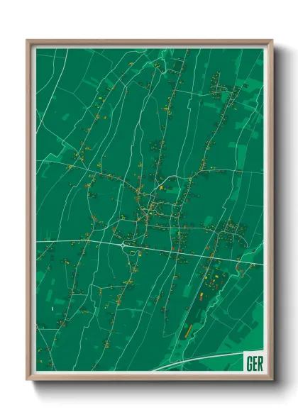 Une affiche de carte sur Ger