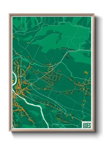 Une affiche de carte sur Goès