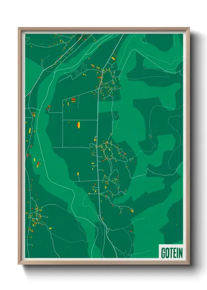 Une affiche de carte sur Gotein