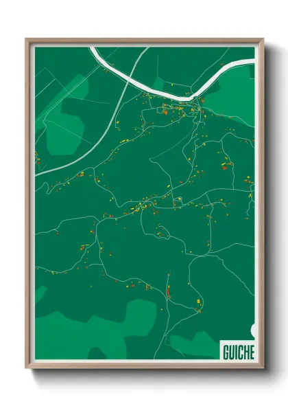 Une affiche de carte sur Guiche