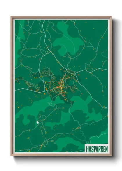Une affiche de carte sur Hasparren