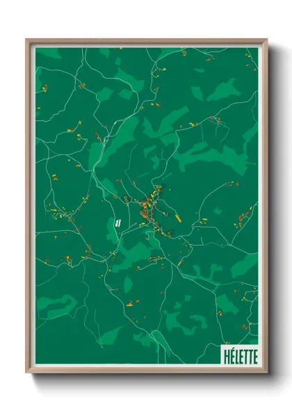 Une affiche de carte sur Hélette