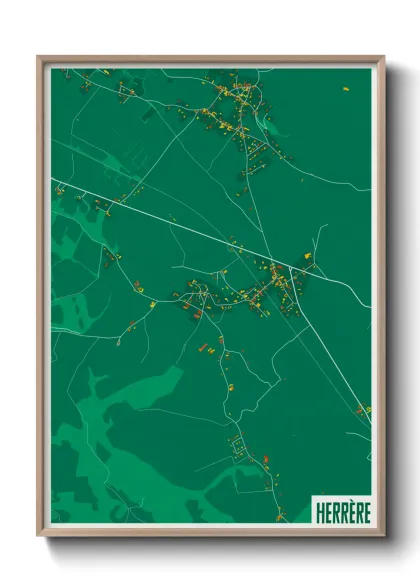 Une affiche de carte sur Herrère