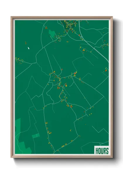 Une affiche de carte sur Hours