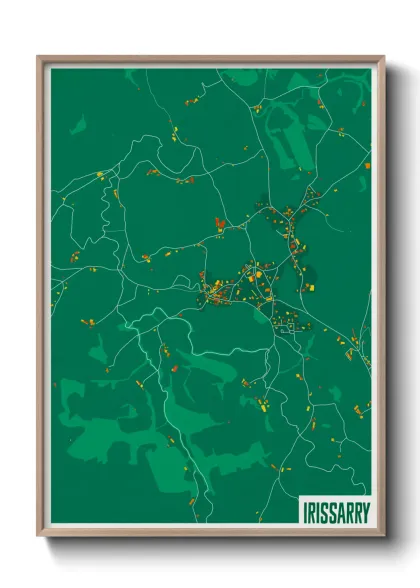 Une affiche de carte sur Irissarry
