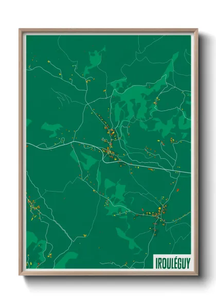 Une affiche de carte sur Irouléguy