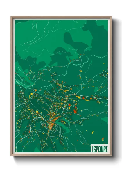 Une affiche de carte sur Ispoure