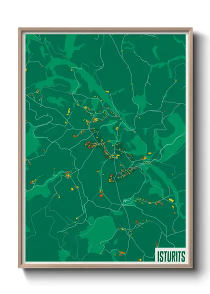 Une affiche de carte sur Isturits