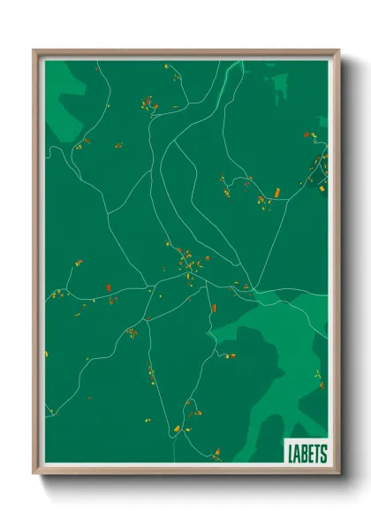 Une affiche de carte sur Labets
