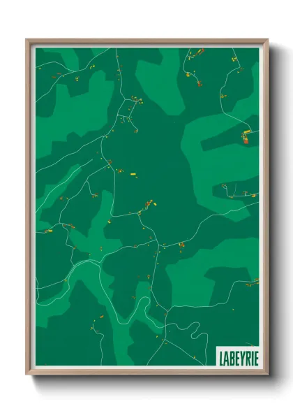 Une affiche de carte sur Labeyrie