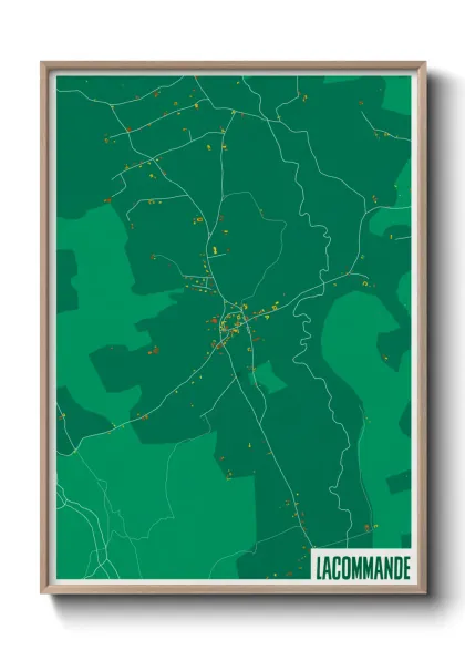 Une affiche de carte sur Lacommande