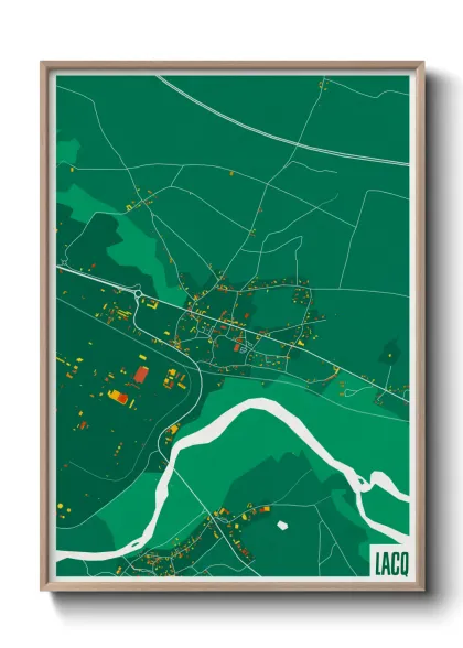 Une affiche de carte sur Lacq