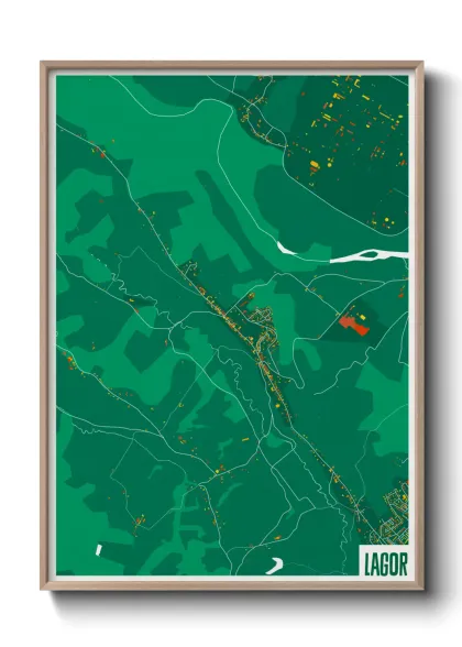 Une affiche de carte sur Lagor