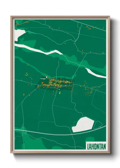 Une affiche de carte sur Lahontan