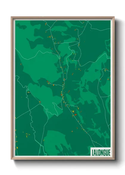 Une affiche de carte sur Lalongue
