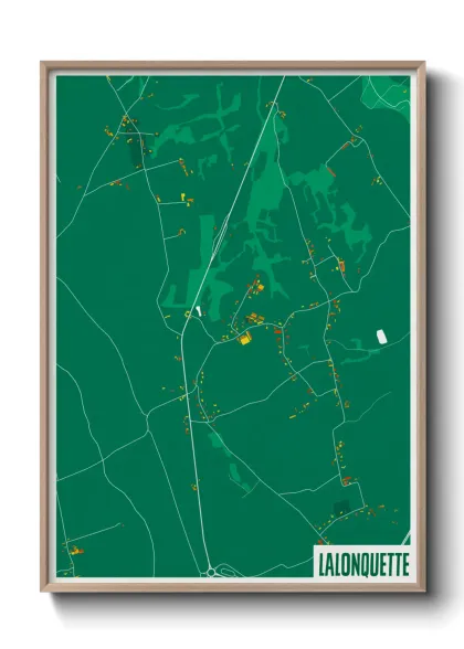 Une affiche de carte sur Lalonquette