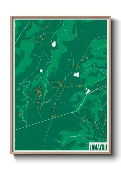 Une affiche de carte sur Lamayou