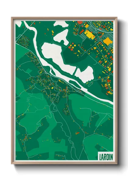 Une affiche de carte sur Laroin