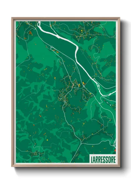 Une affiche de carte sur Larressore